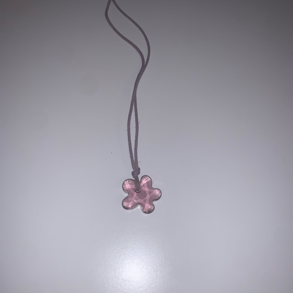 Purple crystal flower Swarovski necklace